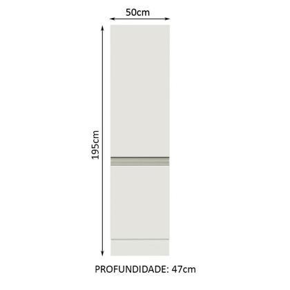 Imagem de Paneleiro Armário de Cozinha 100% MDF 2 Portas Branco Smart Madesa