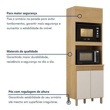 Imagem de Paneleiro com 2 Nichos 3 Portas Dakota