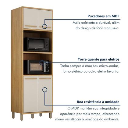 Imagem de Paneleiro com 2 Nichos 4 Portas 73cm Torino