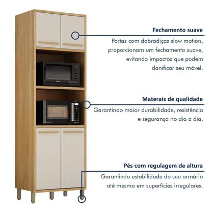 Imagem de Paneleiro com 2 Nichos 4 Portas 73cm Torino