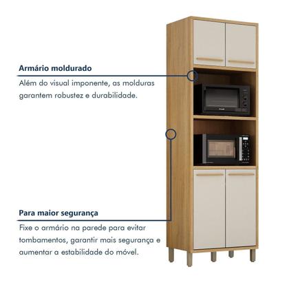 Imagem de Paneleiro com 2 Nichos 4 Portas 73cm Torino