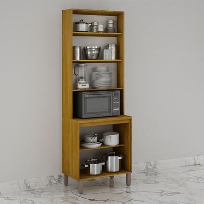 Imagem de Paneleiro Cristaleira Nala 2 Portas Espaço para Microondas Mobilihouse