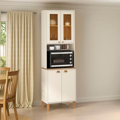 Imagem de Paneleiro Cristaleira Tunísia 4 Portas com Prateleiras 71cm