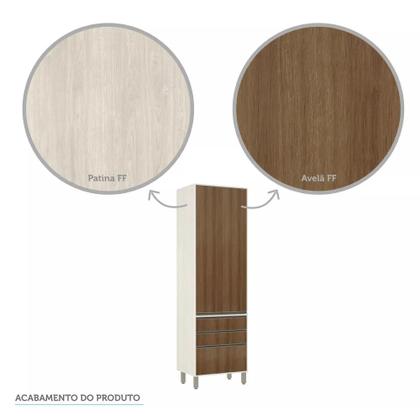 Imagem de Paneleiro de Cozinha 70 cm 2 Portas 3 Gavetas Linea Luciane Móveis