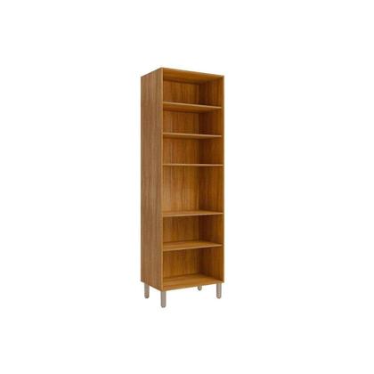 Imagem de Paneleiro de Cozinha Cristaleira Esplêndida c/ 4 Portas (2 c/ Vidro Reflecta) e 1 Nicho 70cm Cinamomo/Titanium - MGM