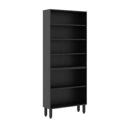 Imagem de Paneleiro de Cozinha Duplo Estilo Bertolini em Aço com 6 Portas Cor Grafite