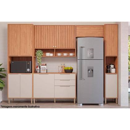 Imagem de Paneleiro de Cozinha Esplêndida Torre Quente c/4 Portas 1 Forno 70cm Freijo/Off White - MGM