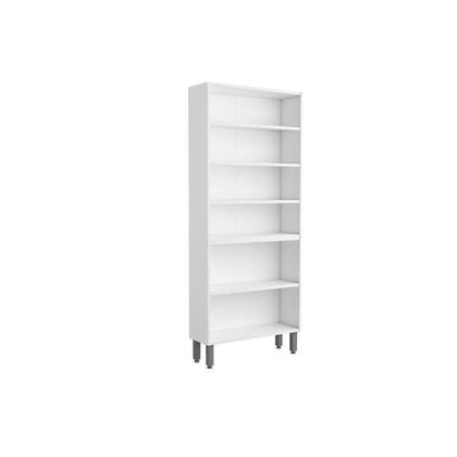 Imagem de Paneleiro de Cozinha Estilo 7039 c/ 6 Portas (2 c/ Vidro) Cinza/Grafite - Bertolini