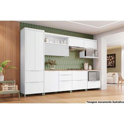 Imagem de Paneleiro de Cozinha Marquesa 2 Portas e 2 Gavetas 70cm Branca - Nesher