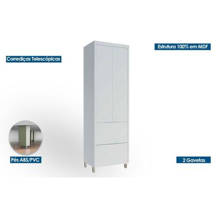 Imagem de Paneleiro de Cozinha Marquesa 2 Portas e 2 Gavetas 70cm Branca - Nesher