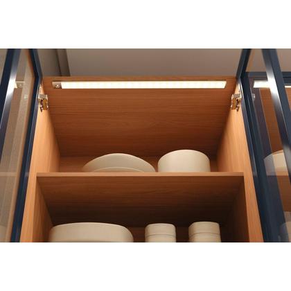 Imagem de Paneleiro de Cozinha Modulado Cristaleira Ciela R631 c/ 4 Portas (2 c/ Vidro) 70x220cm Canela - Kappesberg