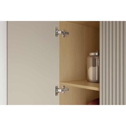 Imagem de Paneleiro de Cozinha Modulado Simone Mendes c/ 4 Portas e 1 Gaveta 70cm Carvalho/Cinza - Nesher