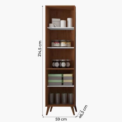 Imagem de Paneleiro Duplo 2 Portas Favorita Natura / Preto Tx Preto