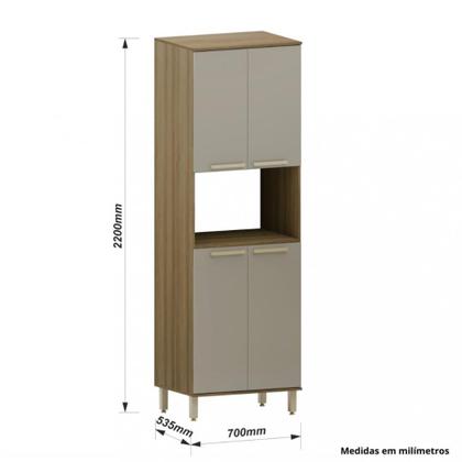 Imagem de Paneleiro Duplo 4 Portas 70cm Isis Luciane