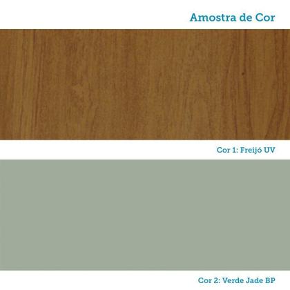 Imagem de Paneleiro Duplo 70cm 4 Portas Slim Luciane Móveis Freijó-verde Jade