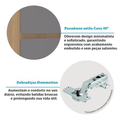 Imagem de Paneleiro Duplo 70cm 4 Portas Slim Luciane Móveis