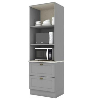 Imagem de Paneleiro Duplo Americana 2 Portas 2 Gavetas Henn Cinza