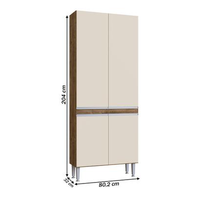 Imagem de Paneleiro Duplo Athena 4 Portas Itauba/Off White - Irm Móveis