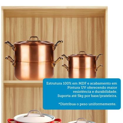 Imagem de Paneleiro Duplo com 4 Portas 100% MDF Itália Espresso Móveis