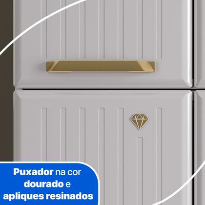 Imagem de Paneleiro Duplo de Aço 6 Portas Telasul Diamante Branco