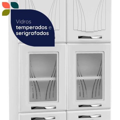 Imagem de Paneleiro Duplo de Aço Telasul Star C/ Vidro Branco - Telasul