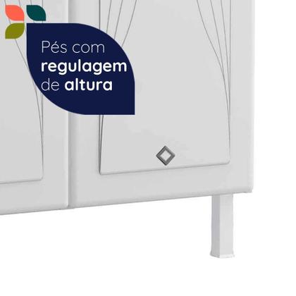 Imagem de Paneleiro Duplo de Aço Telasul Star C/ Vidro Branco - Telasul