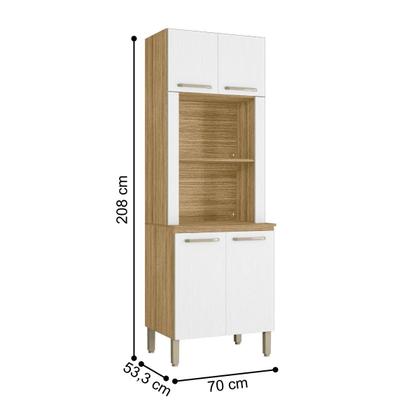 Imagem de Paneleiro Duplo Forno sem gaveteiro Ametista Freijó Supremo