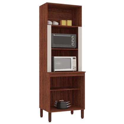 Imagem de Paneleiro Duplo Forno sem gaveteiro Ametista Nogueira Off White