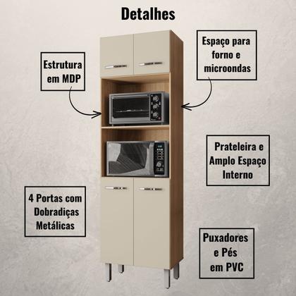 Imagem de Paneleiro Duplo Mara 4 Portas Savana Off White Moblis