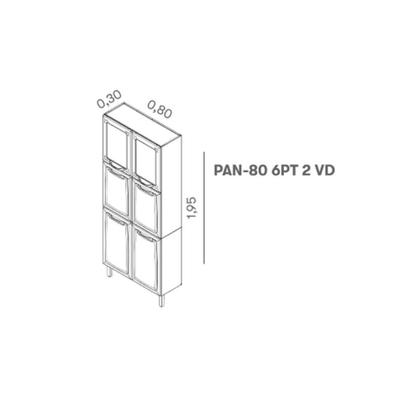Imagem de Paneleiro em Aço 6 Portas 80cm New Premium Itatiaia