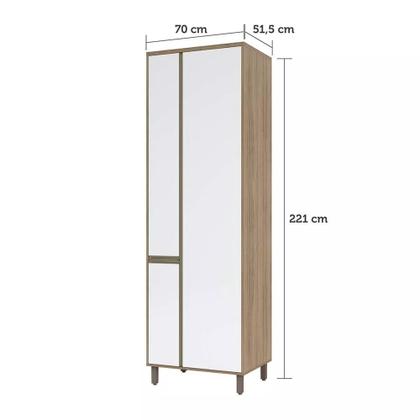 Imagem de Paneleiro Especial 70 cm 3 Portas de abrir 3 Prateleira com Despenseiro Mel Luciane Móveis