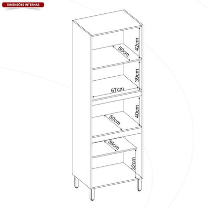 Imagem de Paneleiro Firenze Duplo Forno - 4 Portas Marrom/Amêndola Touch/Nude Prime Tx