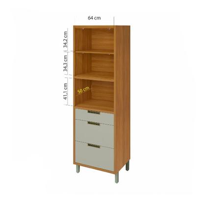 Imagem de Paneleiro Modular 2 Portas 3 Gavetas Imperatriz 70cm Mdf Nesher