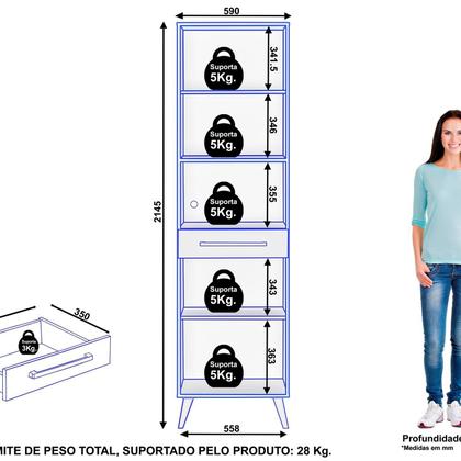 Imagem de Paneleiro para Microondas 2 Portas 1 Gaveta 2 Prateleiras Favorita