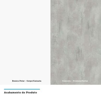 Imagem de Paneleiro Perola 70 Cm Duplo Nicho Branco C/ Concreto