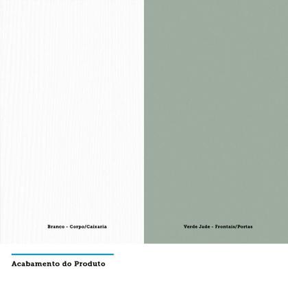 Imagem de Paneleiro Perola 70 Cm Duplo Nicho Branco C/ Verde