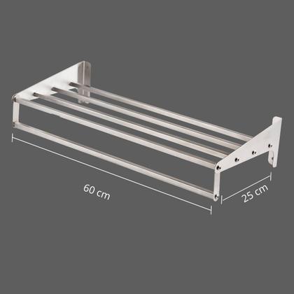 Imagem de Paneleiro Prateleira De Cozinha Parede 60cm Em Aço Inox