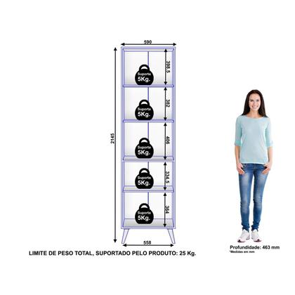 Imagem de Paneleiro Simples 2 Portas 4 Prateleiras Favorita