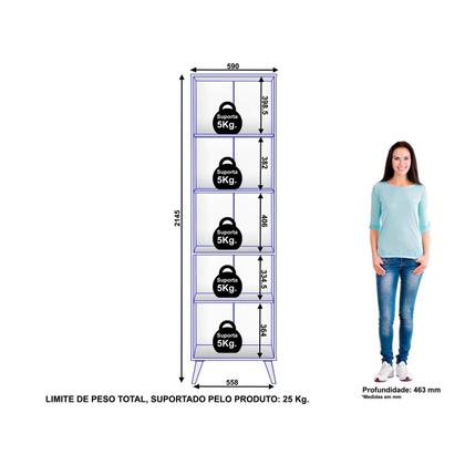 Imagem de Paneleiro Simples 3 Prateleiras 2 Portas Favorita