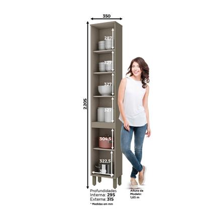 Imagem de Paneleiro Simples 35cm 2 Portas Connect Henn - Duna/Cristal