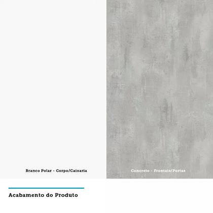 Imagem de Paneleiro Simples 40cm 2 Portas Pérola Luciane Móveis