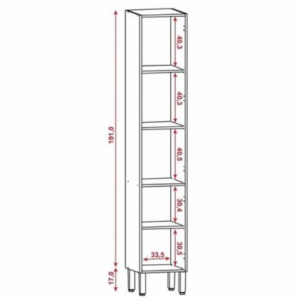 Imagem de Paneleiro Simples Kits Paraná Ametista 2 Portas Freijo/Gris