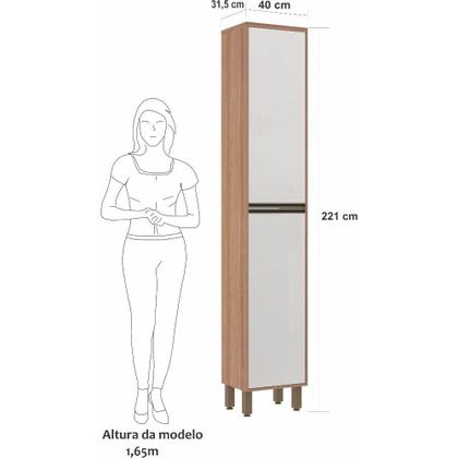 Imagem de Paneleiro Simples Mel 40 cm 2 Portas Luciane Móveis