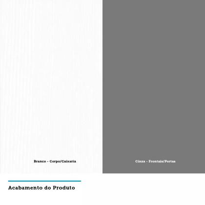 Imagem de Paneleiro Torre 70cm 2 Portas 2 Gavetas e 1 Gavetão Pérola Luciane Móveis