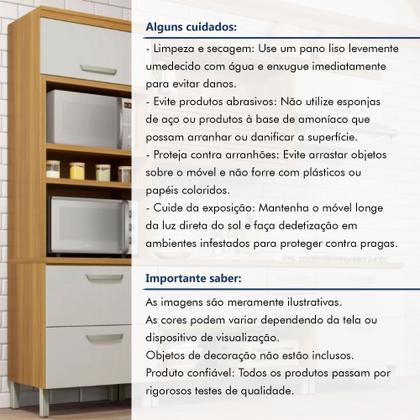 Imagem de Paneleiro Torre Quente 2 Portas 1 Gaveta Princesa 100% Mdf