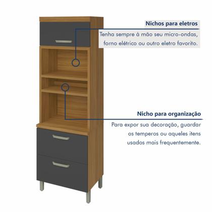 Imagem de Paneleiro Torre Quente 2 Portas 1 Gaveta Princesa