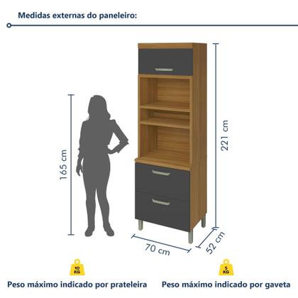 Imagem de Paneleiro Torre Quente 2 Portas 1 Gaveta Princesa