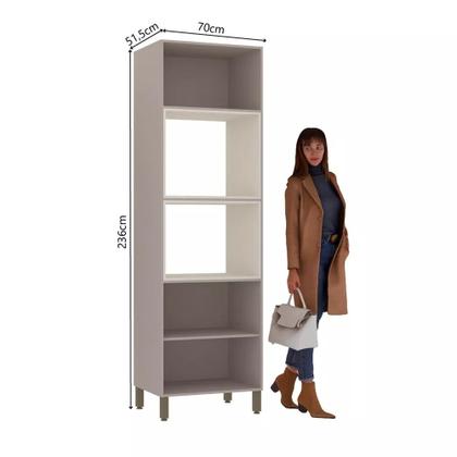 Imagem de Paneleiro Torre Quente 70cm 4 Portas com Espaço para Forno e Micro - ondas Stylo Luciane Móveis