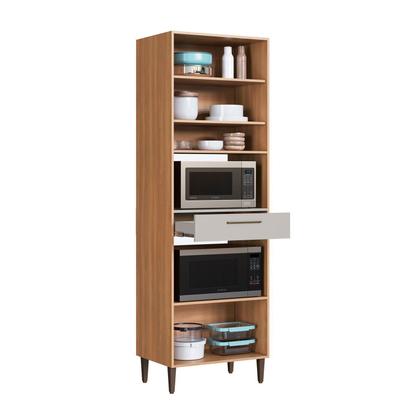 Imagem de Paneleiro Torre Quente 70cm para Forno e Micro-ondas 3 Portas 1 Gaveta Jade