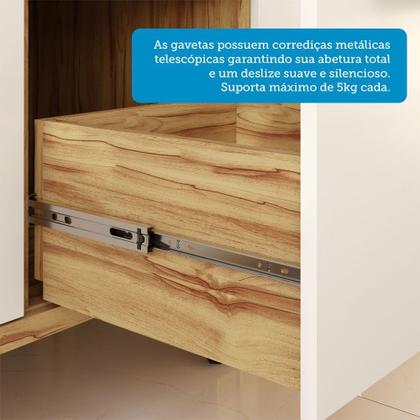 Imagem de Paneleiro Torre Quente com 2 Portas 2 Gavetas e Espaço Micro-ondas 100% MDF Vicenza Espresso Móveis